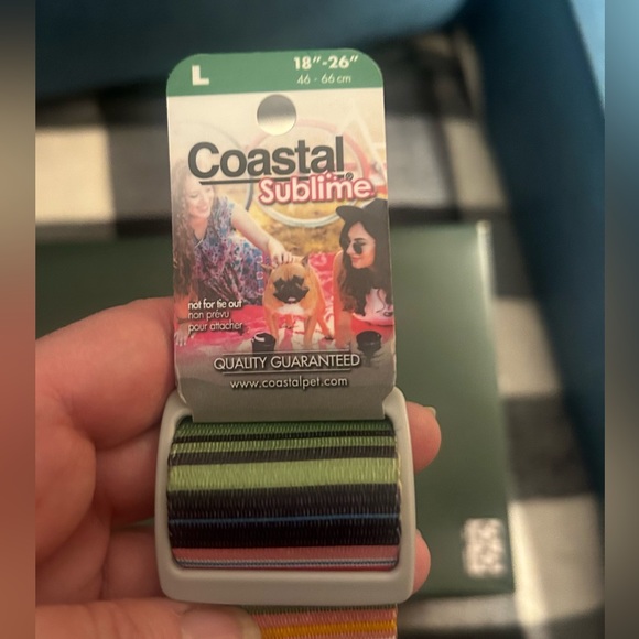 Dog collar – new multicolor size large - Picture 3 of 3